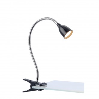 MARKSLOJD 106092 | Tulip Markslojd csiptetős lámpa vezeték kapcsoló flexibilis 1x LED 198lm 3000K króm, fekete