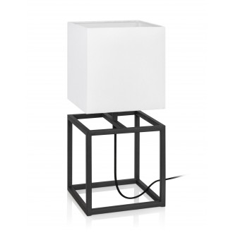 MARKSLOJD 107306 | Cube-MS Markslojd asztali lámpa 45cm vezeték kapcsoló 1x E27 fekete, fehér