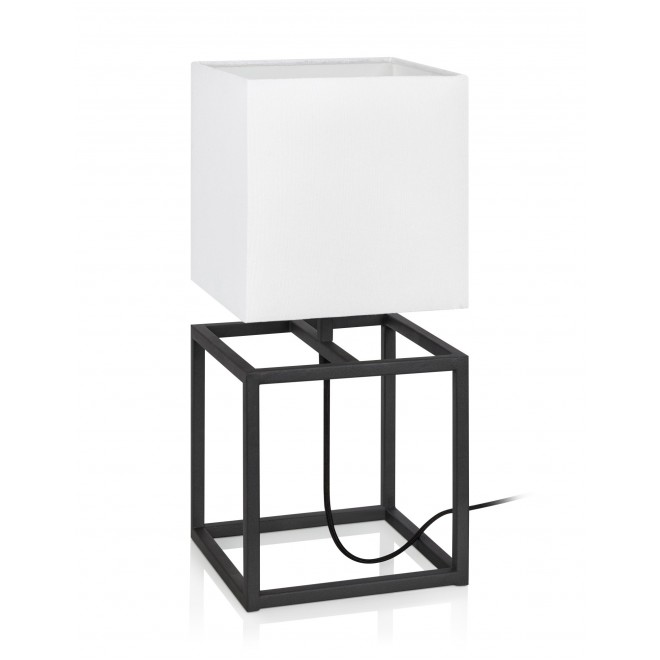MARKSLOJD 107306 | Cube-MS Markslojd asztali lámpa 45cm vezeték kapcsoló 1x E27 fekete, fehér