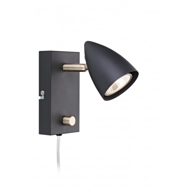 MARKSLOJD 107407 | Ciro Markslojd spot lámpa fényerőszabályzós kapcsoló elforgatható alkatrészek, szabályozható fényerő 1x GU10 fekete, acél