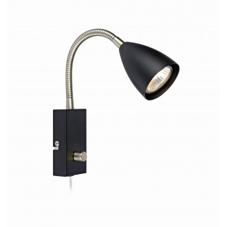 MARKSLOJD 107409 | Ciro Markslojd spot lámpa fényerőszabályzós kapcsoló flexibilis, szabályozható fényerő 1x GU10 fekete, acél