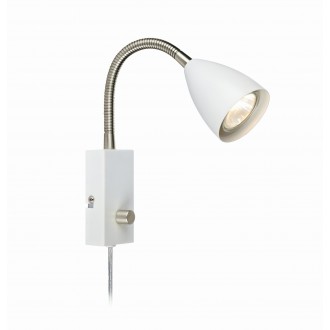 MARKSLOJD 107410 | Ciro Markslojd spot lámpa fényerőszabályzós kapcsoló flexibilis, szabályozható fényerő 1x GU10 fehér, acél