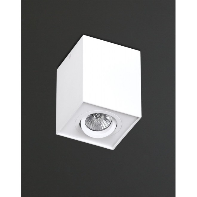 MAXLIGHT C0070 | Basic-Square Maxlight mennyezeti lámpa elforgatható fényforrás 1x GU10 fehér