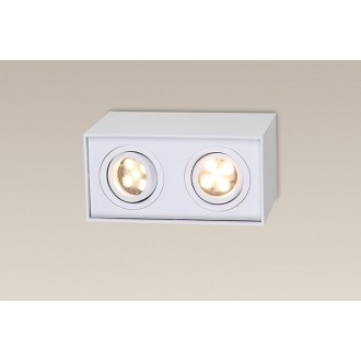 MAXLIGHT C0088 | Basic-Square Maxlight mennyezeti lámpa elforgatható fényforrás 2x GU10 fehér