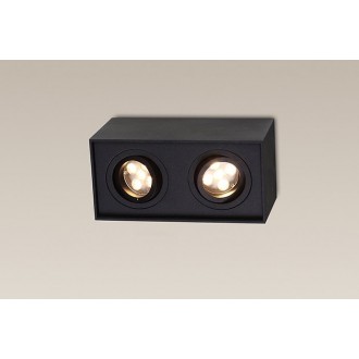 MAXLIGHT C0089 | Basic-Square Maxlight mennyezeti lámpa elforgatható fényforrás 2x GU10 fekete