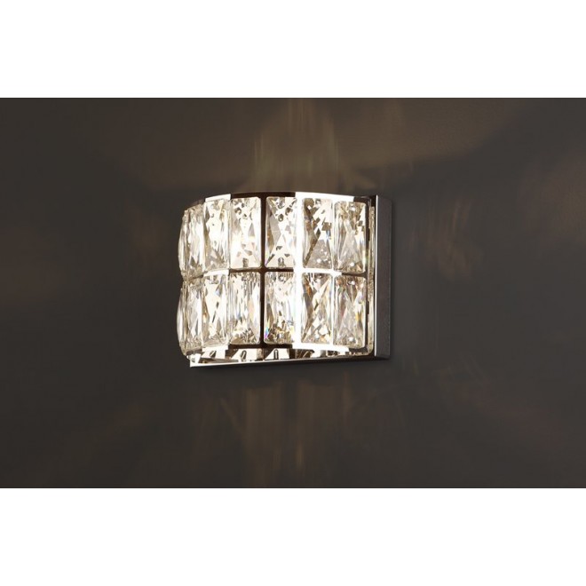 MAXLIGHT W0204 | Diamante Maxlight fali lámpa 1x G9 króm, átlátszó