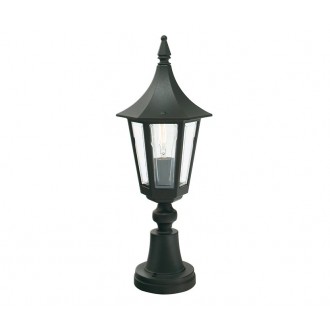NORLYS 250B | Rimini Norlys álló lámpa 47cm 1x E27 IP54 fekete, átlátszó