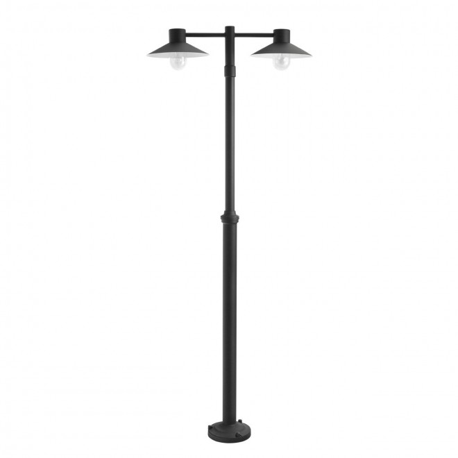 NORLYS 275B | Lund-NO Norlys álló lámpa 170cm állítható magasság 2x E27 IP55 fekete, átlátszó