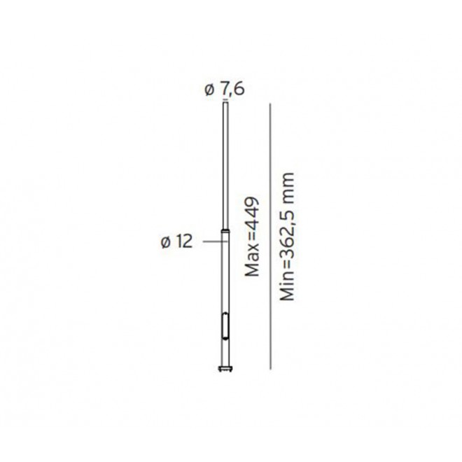 NORLYS 3006AL | Pillar-NO Norlys lámpaoszlop alkatrész állítható magasság IP65 alumínium