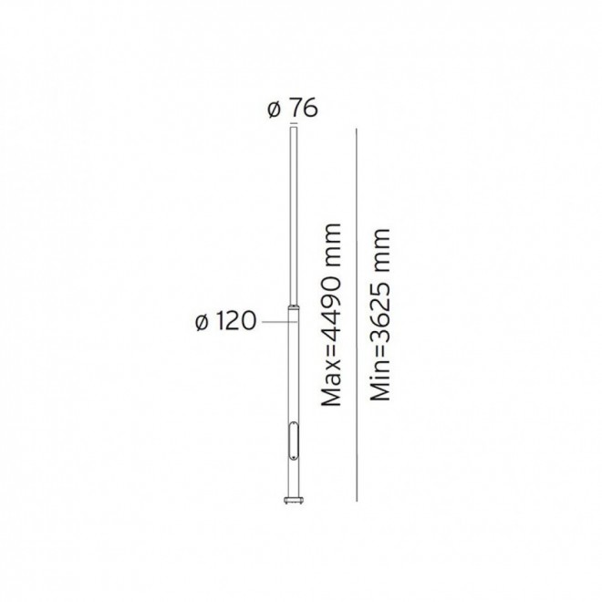 NORLYS 3007AL | Pillar-NO Norlys lámpaoszlop alkatrész állítható magasság IP65 alumínium