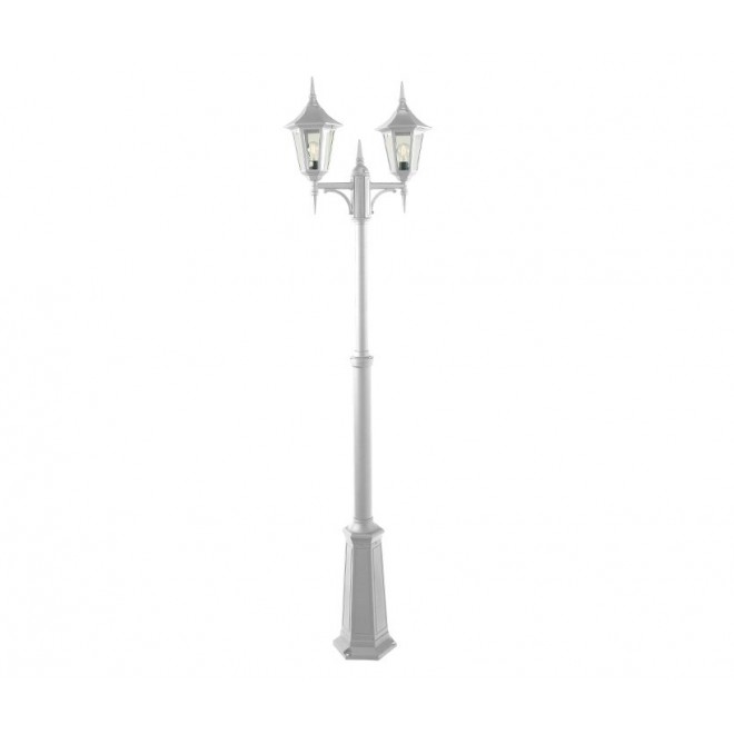 NORLYS 302W | Modena-NO Norlys álló lámpa 184cm állítható magasság 2x E27 IP54 fehér, átlátszó