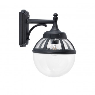 NORLYS 310B | Bologna Norlys falikar lámpa 1x E27 IP54 fekete, átlátszó