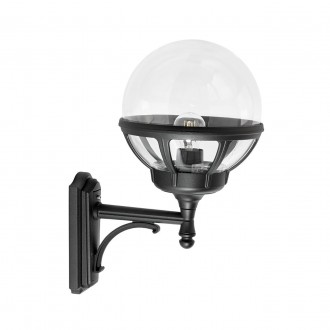NORLYS 360B | Bologna Norlys falikar lámpa 1x E27 IP54 fekete, átlátszó