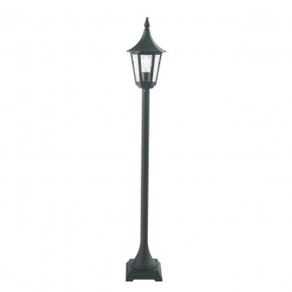 NORLYS 404B | Rimini Norlys álló lámpa 114cm 1x E27 IP54 fekete, átlátszó