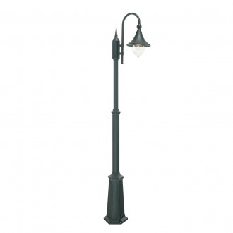 NORLYS 810B | Firenze Norlys álló lámpa 193cm állítható magasság 1x E27 IP54 fekete, átlátszó