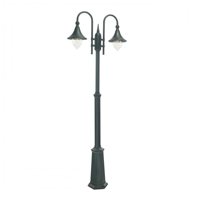 NORLYS 820B | Firenze Norlys álló lámpa 193cm állítható magasság 2x E27 IP54 fekete, átlátszó