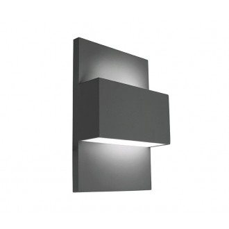 NORLYS 874GR | Geneve Norlys fali lámpa 1x E27 IP54 grafit, szatén