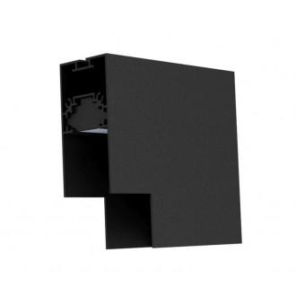 NOVA LUCE 8252012 | Buxton-Magnetic-Profile Nova Luce rendszerelem - 90° könyök - süllyesztett V - alkatrész mágnes matt fekete