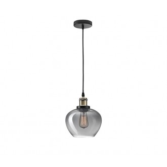 NOVA LUCE 8436403 | Cedro Nova Luce függeszték lámpa 1x E27 füst, bronz, fekete