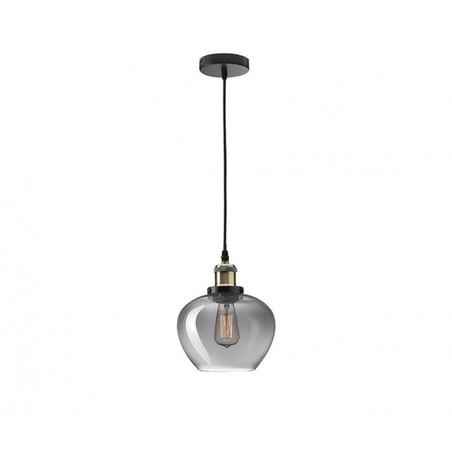 NOVA LUCE 8436403 | Cedro Nova Luce függeszték lámpa rövidíthető vezeték 1x E27 füst, bronz, fekete