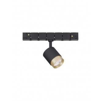 NOVA LUCE 9010163 | Breda-Flexible-Magnetic-Profile Nova Luce rendszerelem CRI>90 spot lámpa - flexibilis mágnes, szabályozható fényerő, állítható szórásszög, UGR <12, elforgatható alkatrészek 1x LED 955lm 3000K fekete, arany