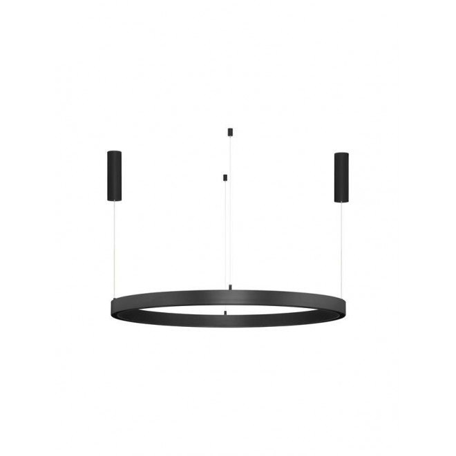 NOVA LUCE 9010181 | Breda-Flexible-Magnetic-Profile Nova Luce rendszerelem - vezetősín függeszték alkatrész - R60 + 40W + CRI>90 lámpa kerek mágnes, háttérvilágítás 1x LED 3277lm 3000K fekete