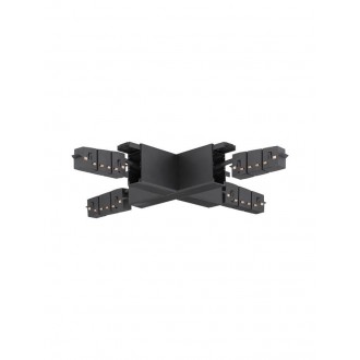 NOVA LUCE 9010200 | Breda-Flexible-Magnetic-Profile Nova Luce rendszerelem - kereszt csatlakozó X - alkatrész mágnes fekete
