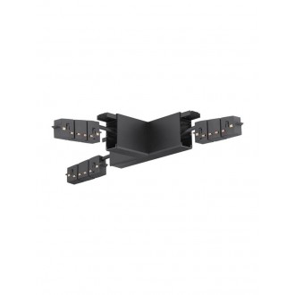NOVA LUCE 9010201 | Breda-Flexible-Magnetic-Profile Nova Luce rendszerelem - T-csatlakozó T - alkatrész mágnes fekete