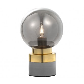 NOVA LUCE 9010264 | Juliet-NL Nova Luce asztali lámpa 24cm kapcsoló 1x E14 sárgaréz, szürke, füst