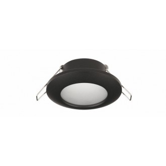 NOVA LUCE 9012122 | Tex-NL Nova Luce beépíthető lámpa kerek Ø93mm 1x GU10 IP44 matt fekete, opál