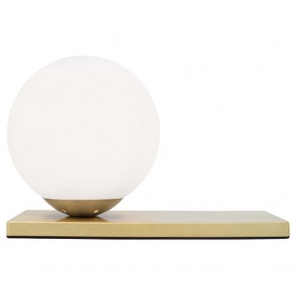 NOVA LUCE 9012922 | Juliet-NL Nova Luce asztali lámpa 16cm kapcsoló 1x E14 fekete, sárgaréz, opál