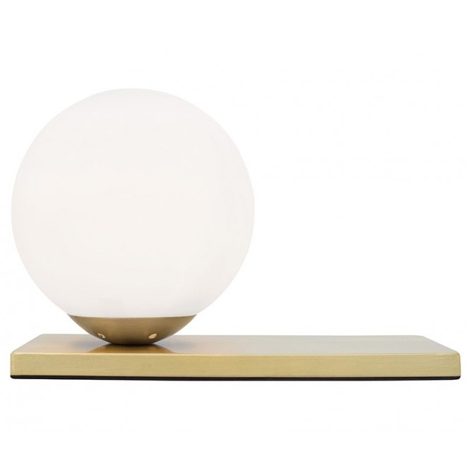 NOVA LUCE 9012922 | Juliet-NL Nova Luce asztali lámpa 16cm kapcsoló 1x E14 fekete, sárgaréz, opál