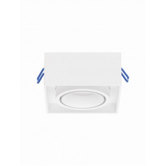 NOVA LUCE 9030424 | Brook-NL Nova Luce beépíthető lámpa négyzet elforgatható fényforrás 96x96mm 1x GU10 matt fehér