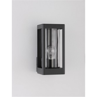 NOVA LUCE 9060192 | Figo-NL Nova Luce falikar lámpa téglatest 1x E27 IP54 sötétszürke, átlátszó