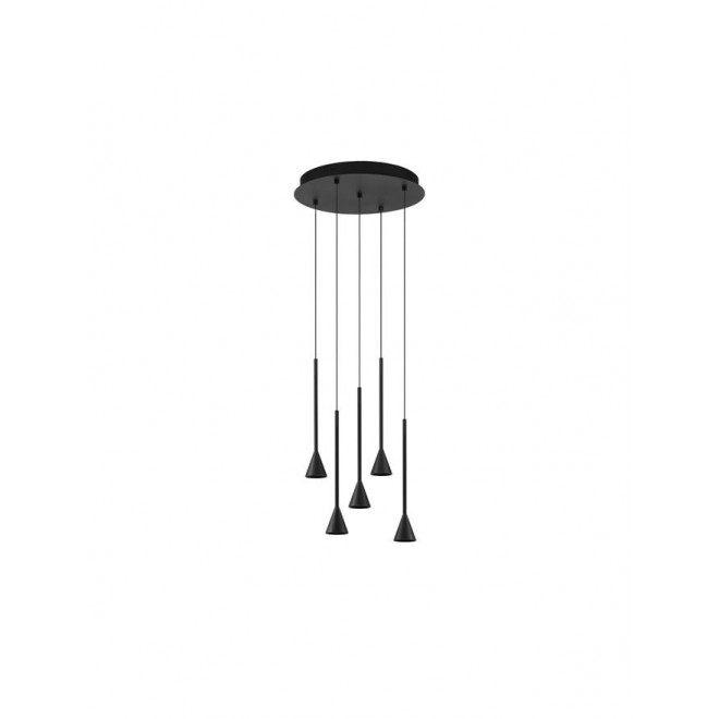 NOVA LUCE 9060219 | Net-NL Nova Luce függeszték lámpa - TRIAC szabályozható fényerő, rövidíthető vezeték 1x LED 1301lm 3000K fekete