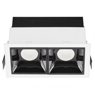 NOVA LUCE 9065023 | Sorel-NL Nova Luce beépíthető CRI>90 lámpa téglalap UGR <14 115x62mm 1x LED 1000lm 3000K fekete, fehér