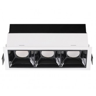 NOVA LUCE 9065121 | Sorel-NL Nova Luce beépíthető CRI>90 lámpa téglalap UGR <14 157x62mm 1x LED 1545lm 3000K fekete, fehér