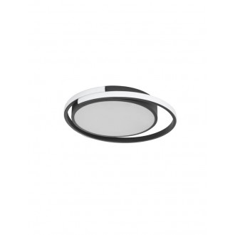 NOVA LUCE 9081206 | Odrey Nova Luce mennyezeti lámpa kerek 1x LED 1540lm 3000K matt fekete, opál