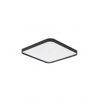 NOVA LUCE 9081240 | Athos-NL Nova Luce mennyezeti lámpa négyzet 1x LED 1800lm 3000K matt fekete, opál