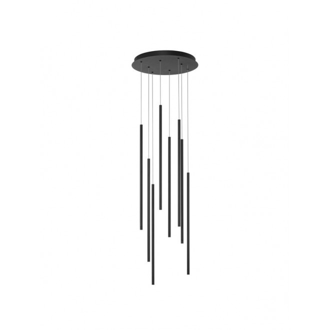 NOVA LUCE 9081802 | Elettra Nova Luce függeszték lámpa - TRIAC szabályozható fényerő, rövidíthető vezeték 1x LED 1760lm 3000K matt fekete