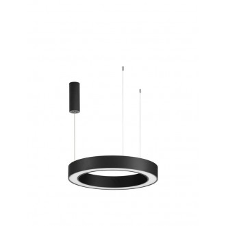 NOVA LUCE 9345639 | Morbido Nova Luce függeszték lámpa kerek távirányító szabályozható fényerő, állítható színhőmérséklet, rövidíthető vezeték 1x LED 3268lm 2700 <-> 4000K matt fekete, opál