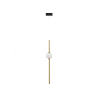 NOVA LUCE 9695256 | Acrobat-NL Nova Luce függeszték lámpa rövidíthető vezeték 1x LED 1131lm 3000K fekete, arany, opál