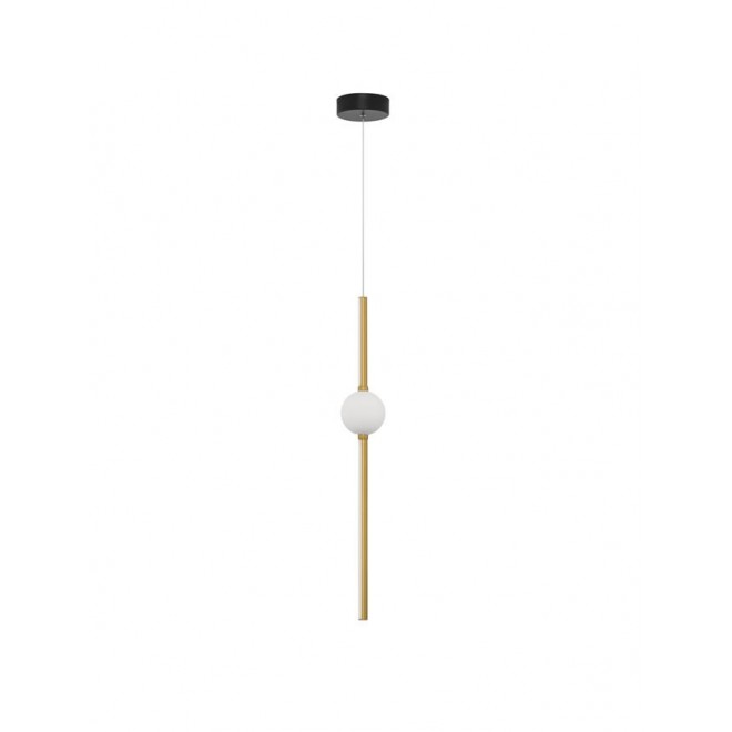 NOVA LUCE 9695256 | Acrobat-NL Nova Luce függeszték lámpa rövidíthető vezeték 1x LED 1131lm 3000K fekete, arany, opál