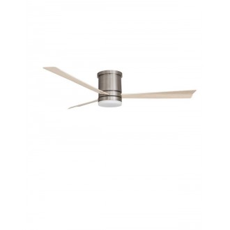 NOVA LUCE 9953016 | Satin Nova Luce ventilátoros lámpa mennyezeti távirányító 1x LED 650lm 3000K nikkel, natúr, fehér