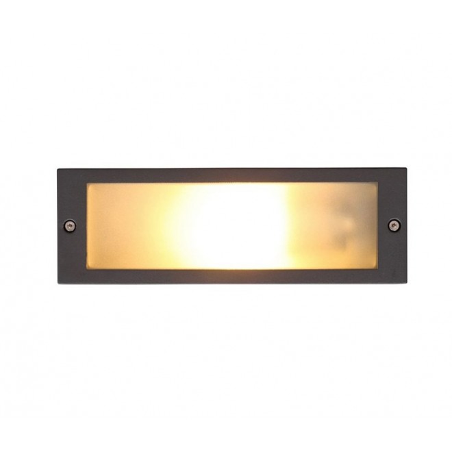 NOWODVORSKI 4907 | InaN Nowodvorski beépíthető lámpa téglalap energiatakarékos izzóhoz tervezve 1x E27 IP65 grafit, áttetsző