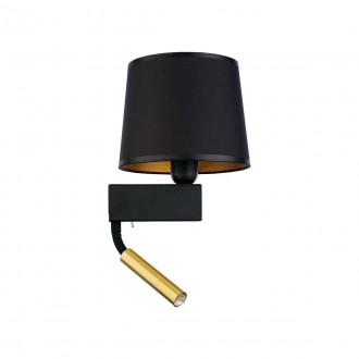 NOWODVORSKI 8213 | Chillin Nowodvorski falikar lámpa kapcsoló flexibilis 1x E27 + 1x G9 fekete, arany