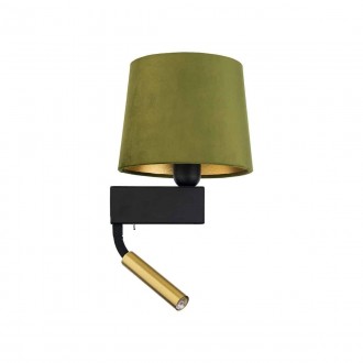 NOWODVORSKI 8214 | Chillin Nowodvorski falikar lámpa kapcsoló flexibilis 1x E27 + 1x G9 fekete, zöld, arany