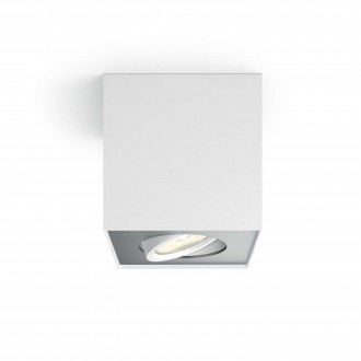 PHILIPS 50491/31/P0 | Box Philips mennyezeti WarmGlow lámpa négyszögletes szabályozható fényerő, elforgatható fényforrás 1x LED 500lm 2200 <-> 6500K fehér, szürke