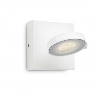PHILIPS 53170/31/P0 | Clockwork Philips fali, mennyezeti WarmGlow lámpa szabályozható fényerő, elforgatható fényforrás 1x LED 500lm 2700K fehér