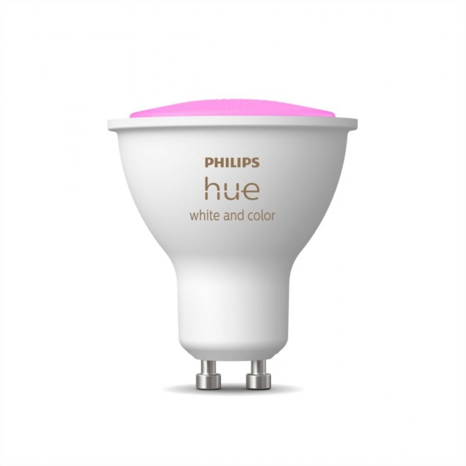 PHILIPS 8719514339880 | GU10 4,3W -> 50W Philips spot LED fényforrás hue okos világítás 350lm 2200 <-> 6500K szabályozható fényerő, színváltós, állítható színhőmérséklet, Bluetooth CRI>80